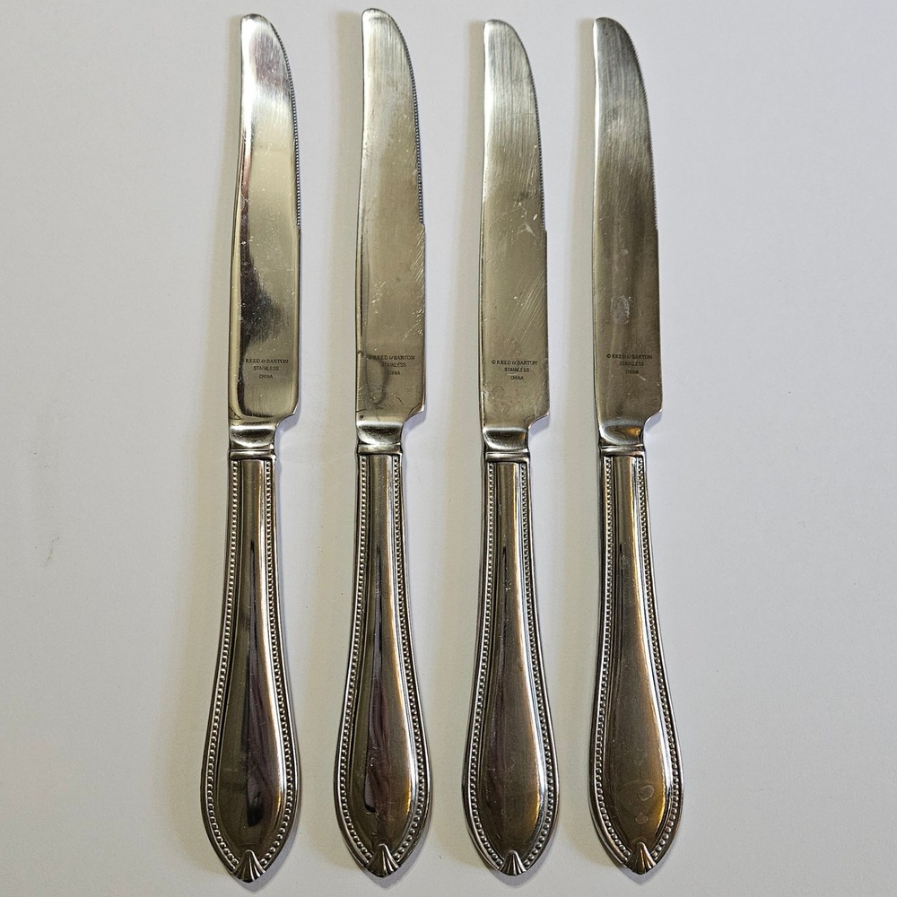 Set of 4 Reed & Barton Whitley Stainless‎ Knives